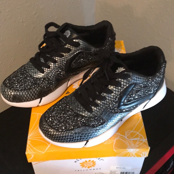 yellow box tennis shoes